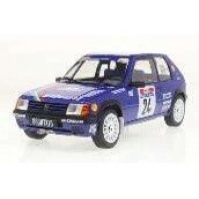 PRE-ORD3R Solido Modeliukas 1/18 1990 #24 Peugeot 205 Rally pts Tour de Corse, purple/white