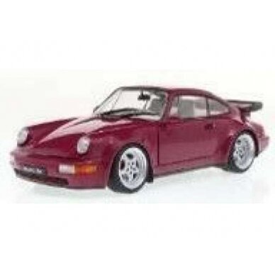 PRE-ORD3R Solido Modeliukas 1/18 1991 Porsche 911 (964) Turbo Sternrubin, burgundy