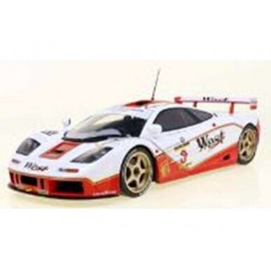 PRE-ORD3R Solido Modeliukas 1/18 1995 McLaren F1 GT-R Short Tail #8 Price/Bascher BPR GT, white/red