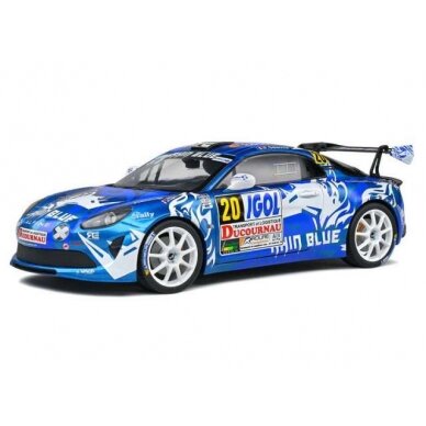 PRE-ORD3R Solido Modeliukas 1/18 2021 Alpine A110 #20 Delecour/Guigonnet Rally du Var, blue