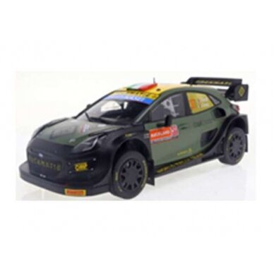 PRE-ORD3R Solido Modeliukas 1/18 2022 Ford Puma Rally 1 Rally New Zealand #7 Bertelli/Scattolin, green/yellow