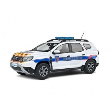 PRE-ORD3R Solido Modeliukas 1/18 Dacia Duster Ph2 Police Municipale, white/blue