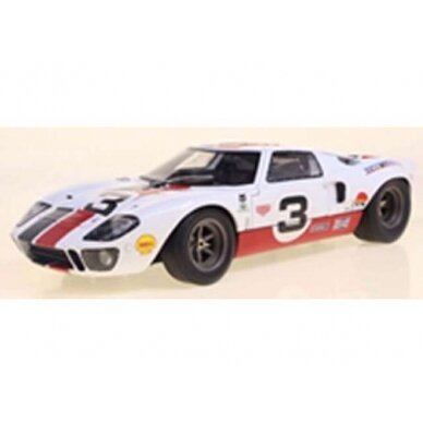 PRE-ORD3R Solido Modeliukas 1/18 Ford GT40 Mk. 1 Eric Dean #3, white/red/black