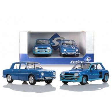 PRE-ORD3R Solido 1/18 Renault Set: 1x Renault R5 Turbo, blue1x Renault R8 Gordini, blue