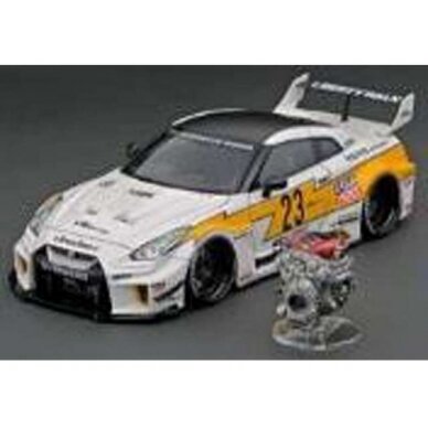 PRE-ORD3R Solido Modeliukas 1/43 2019 Nissan GTR35 Liberty Walk Silhouette #23, white