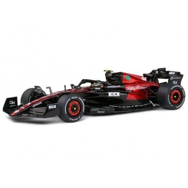 PRE-ORD3R Solido Modeliukas 1/43 2023 Alfa Romeo C43 F1 #24 Z. Guanyu Spanish GP, black/red