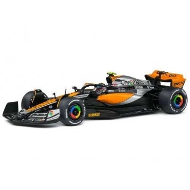 PRE-ORD3R Solido Modeliukas 1/43 2023 McLaren MCL60 F1 #4 L. Norris Great Britain GP, orange/black