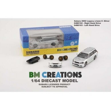 PRE-ORD3R BM Creations Subaru 2002 Legacy e-tune II left hand drive, silver with extra parts so you can make 2 different versions