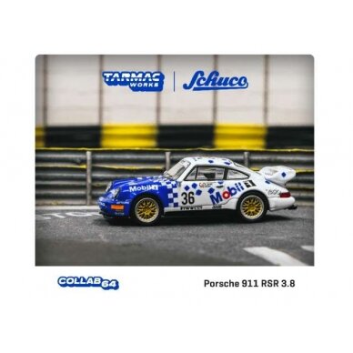 PRE-ORD3R Tarmac 1/64 1993 Porsche 911 RSR 3.8 #36 Winner 24h of SPA, blue/white