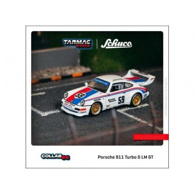 PRE-ORD3R Tarmac 1/64 1993 Porsche 911 Turbo S LM GT #59 12H Sebring, white/blue/red