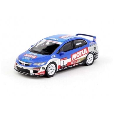 PRE-ORD3R Tarmac Modeliukas 1/64 2008 Honda Civic Type R FD2 Honda Excitting Cup One Make Race, blue/white/red