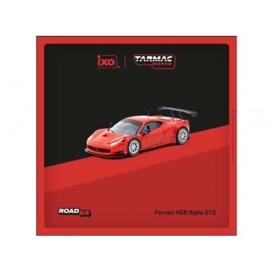 PRE-ORD3R Tarmac Modeliukas 1/64 Ferrari 458 Italia GT3, red