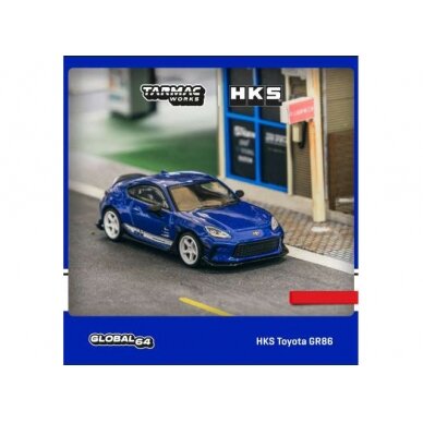 Tarmac Modeliukas 1/64 HKS Toyota GR86, blue (yra Sandėlyje)