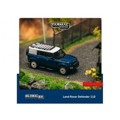 PRE-ORD3R Tarmac 1/64 Land Rover Defender 110, blue