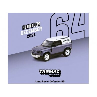 PRE-ORD3R Tarmac 1/64 Land Rover Defender 90, matt blue-grey