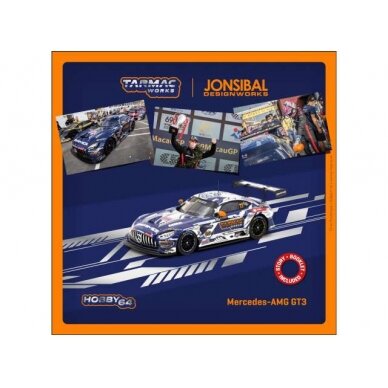 PRE-ORD3R Tarmac 1/64 Mercedes AMG GT3 Macau GT Cup 2022 winner, blue/white