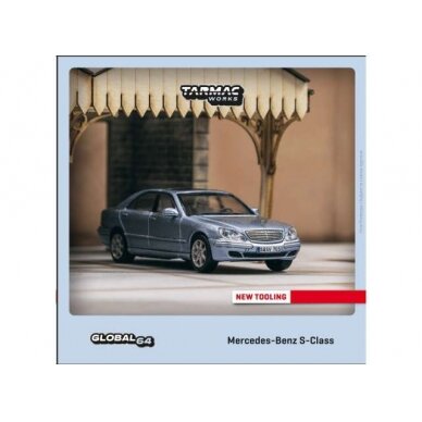 PRE-ORD3R Tarmac 1/64 Mercedes Benz S-Class, horizon blue metallic