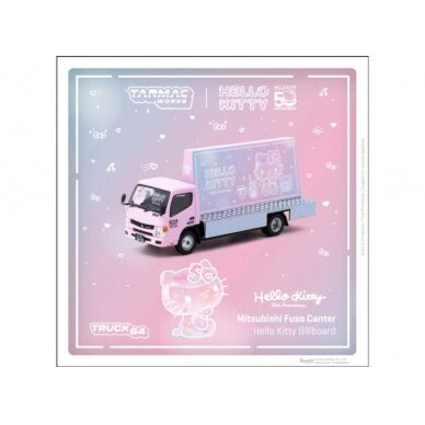 PRE-ORD3R Tarmac Modeliukas 1/64 Mitsubishi Fuso Canter Hello Kitty Billboard, pink