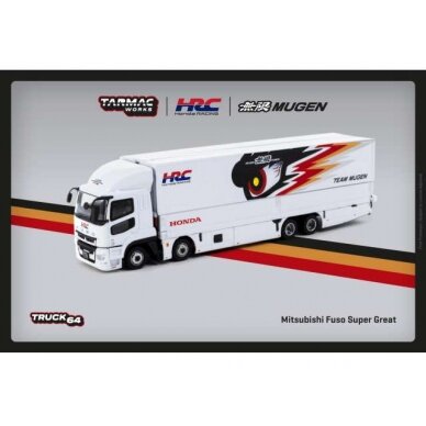 PRE-ORD3R Tarmac 1/64 Mitsubishi Fuso Super Great, *TEAM MUGEN*, white