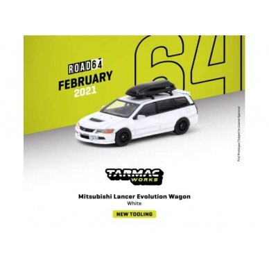 PRE-ORD3R Tarmac 1/64 Mitsubishi Lancer Evolution Wagon, white