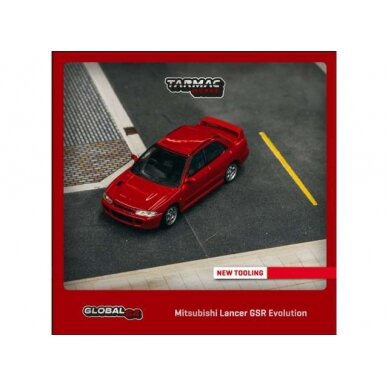 PRE-ORD3R Tarmac Modeliukas 1/64 Mitsubishi Lancer GSR Evolution, red