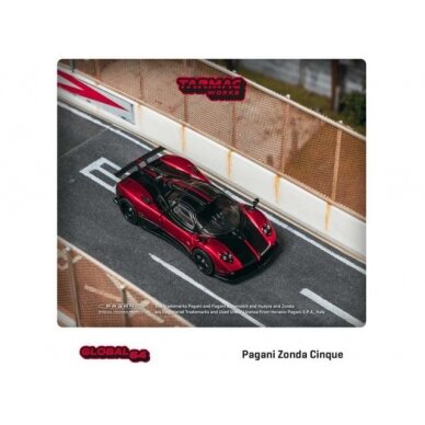 PRE-ORD3R Tarmac 1/64 Pagani Zonda Cinque, rosso dubai