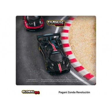 PRE-ORD3R Tarmac 1/64 Pagani Zonda Revolucion, nero oro