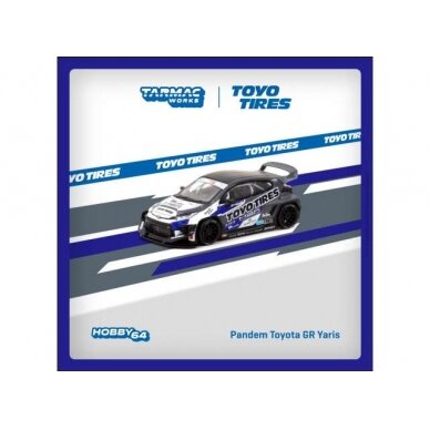 PRE-ORD3R Tarmac 1/64 Pandem Toyota GR Yaris *TOYO Tires*, black/blue