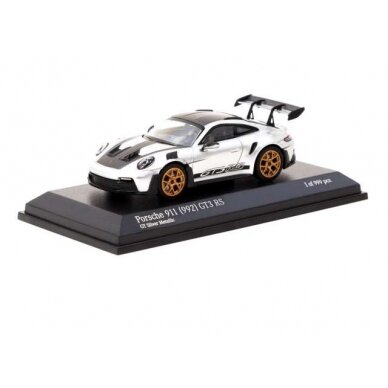 PRE-ORD3R Tarmac 1/64 Porsche 911 (992) GT3 RS, silver metallic