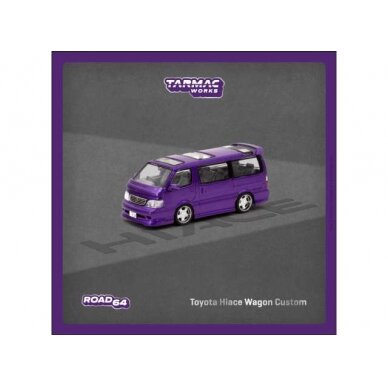 PRE-ORD3R Tarmac 1/64 Toyota Hiace Wagon Custom, purple