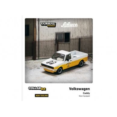 PRE-ORD3R Tarmac 1/64 Volkswagen Caddy Moon Equipped, white/yellow