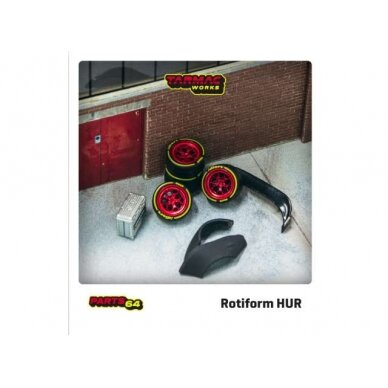 PRE-ORD3R Tarmac 1/64 Wheels set Rotiform HUR, Chrome RedDesigned for RWB Models Package In