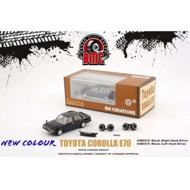 BM Creations Modeliukas Toyota Corolla E70, black left hand drive