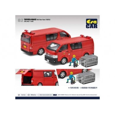 PRE-ORD3R Era Car Toyota Hiace HK Fire van (F870), red