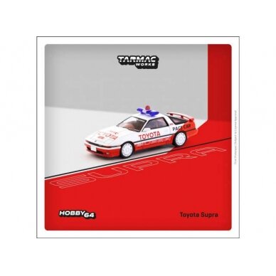 PRE-ORD3R Tarmac Works Modeliukas Toyota Supra Pace Car, white/red