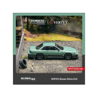 Tarmac Works Modeliukas Vertex Nissan Silvia S13, green/grey