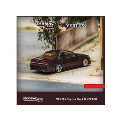 Tarmac Works Modeliukas Vertex Toyota Mark II JZX100, purple metallic (yra Sandėlyje)