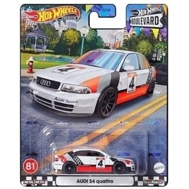 Hot Wheels Premium Modeliukas 81. Audi S4 Quattro BOULEVARD (yra sandėlyje)