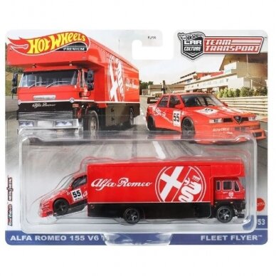 Hot Wheels Premium Team Transport Alfa Romeo 155 V6 Ti / Fleet Flyer