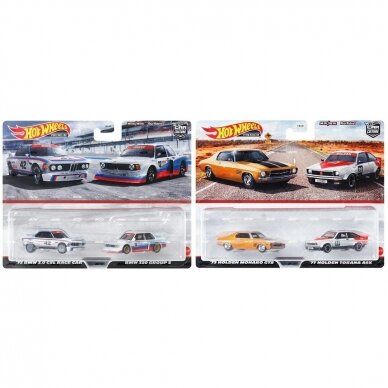 Hot Wheels Premium 2-pack Modeliukas BMW 320 & 1973 BMW 3.0 CSL + Holden Monaro & Torana (yra Sandėlyje)