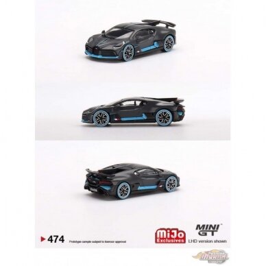 Mini GT Modeliukas Bugatti Divo Presentation, black/blue