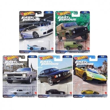 Hot Wheels Premium Modeliukas Fast & the Furious Assortment (yra Sandėlyje)