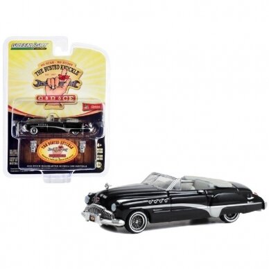 Greenlight 1949 Buick Roadmaster Rivera Convertible Busted Knuckle Garage Car Detailing *Busted Knuckle Garage Series 2*, black