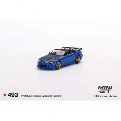 Mini GT Modeliukas Honda S2000 AP2 Mugen, blue with black hood (yra sandėlyje)