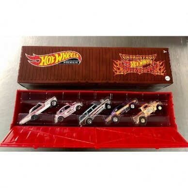 Hot Wheels Modeliukai konteineryje Dragstrip demons container set-Volkswagen