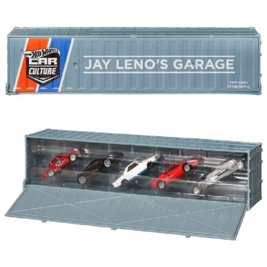 Hot Wheels konteineryje Jay leno’s garage case pack- Leno Tank,Mercedes,McLaren,Lamborghini