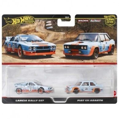 Hot Wheels Premium 2-pack Modeliukas Lancia Rally 037 & Fiat 131 Gulf