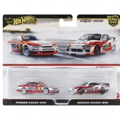 Hot Wheels Premium 2-pack Modeliukas Nissan 240SX (S14) / Nissan Silvia (S15) (yra Sandėlyje)