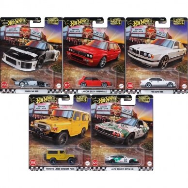 PRE-ORDER Hot Wheels Premium Boulevard 116-120 (Porsche 935,Lancia Delta Integrale,91 BMW M5 E34,Toyota land Cruiser,Alfa Romeo GTV6)