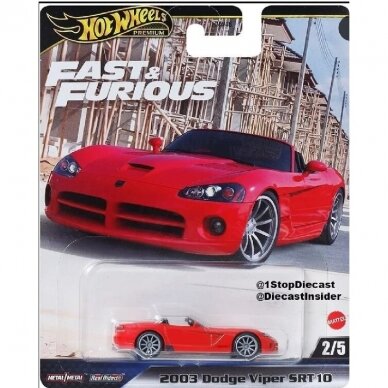 Hot Wheels Premium Boulevard Modeliukas 2003 Dodge Viper SRT10